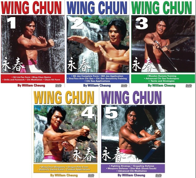 5 Dvd Set Grandmaster William Cheung Wing Chun Sil Lim Bil Jee Dim Mak