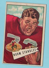 1952 Bowman Large - #42 - Norm Standlee - San Francisco 49ers - VG/EX - F0269