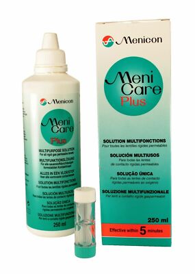 Menicare Plus 250ml Menicon Multipurpose solution hard & rgp contact ...