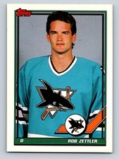 Rob Zettler 1991-92 Topps #272 San Jose Sharks