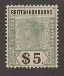 EDSROOM-17420 British Honduras 57 LH 1899-1901 Top Value Queen Victoria CV$325