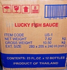 LUCKY Brand Thai Fish Sauce Twelve 23 Fluid Ounce Bottles 55999