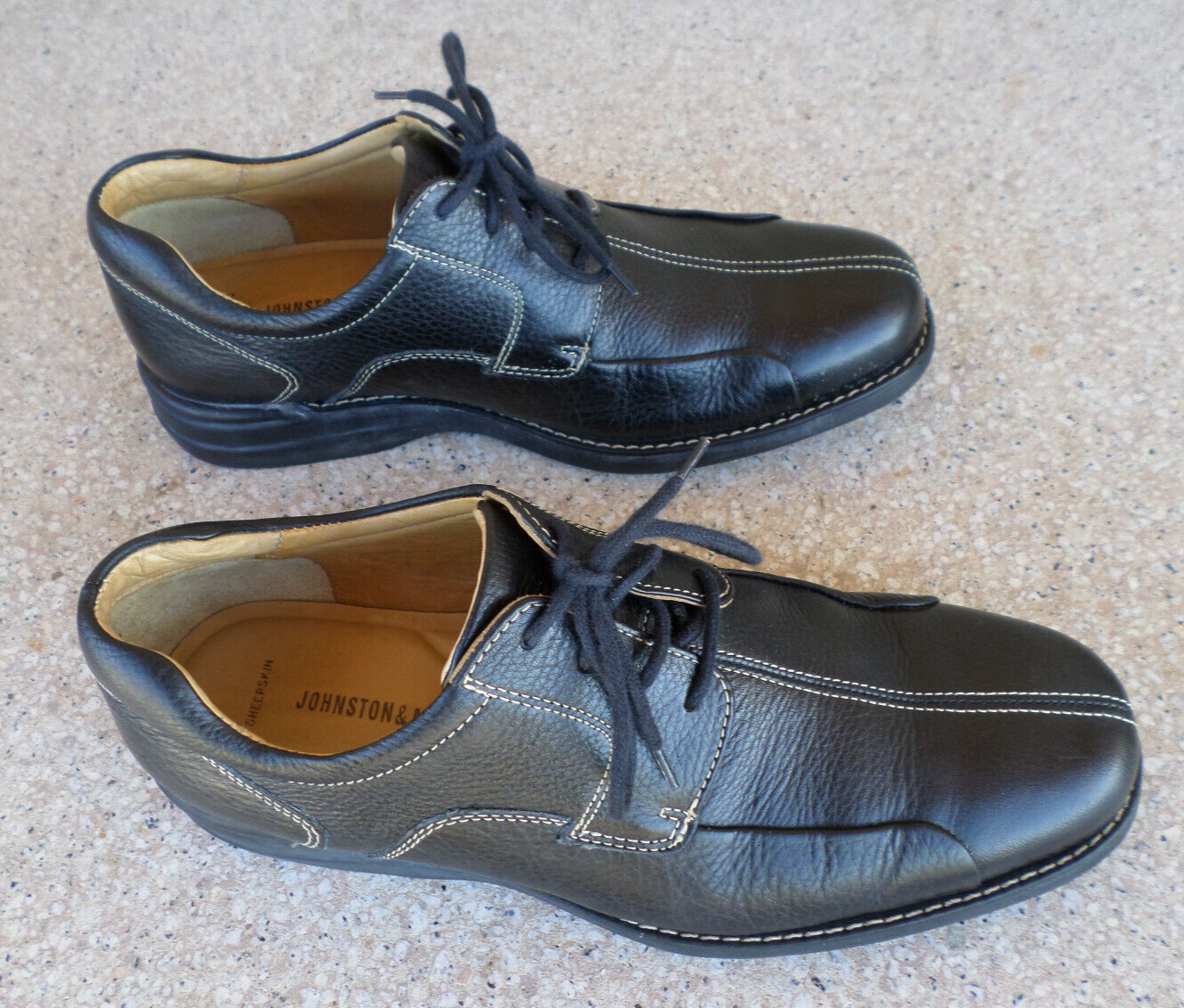 SAOLA Oxford stringati Johnston Murphy pelle di pecora nera. Uomo 9 5 M