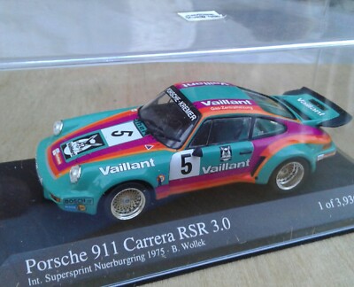 Miniature Porsche 930 RSR 1/43 Spark 911 Carrera RSR No.16 Jägermeister