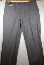 Roundtree  Yorke Travel Smart Classic Fit Flat Front Tall Man Pants NEW 40x36