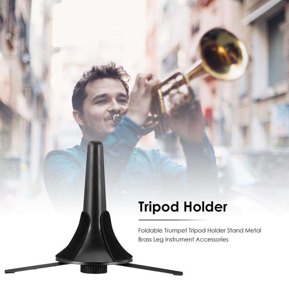 Foldable Trumpet Tripod Holder Stand Brass Leg Instrument Accessory