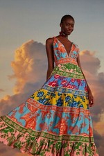 Farm Rio Mixed Lace Garden Midi Maxi Boho Dress -LARGE (L) UK 14 EU 42 RRP £275