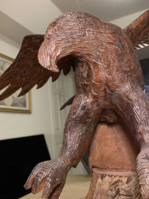 Vintage Wooden Hand-Carved 1970 s Superstition Mountain Eagle