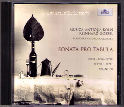 SONATA PRO TABULA Reinhard GOEBEL Biber Schmelzer Valentini MUSICA ANTIQUA KÖLN