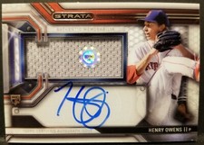 2016 Topps Strata Henry Owens Red Sox Auto