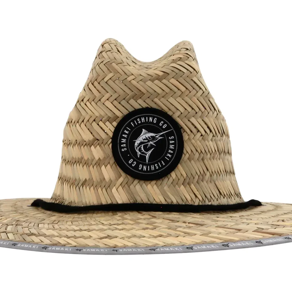 Samaki Marlin Patch Straw Hat Fishing Clothing