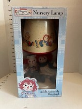 Vintage Raggedy Ann  Andy Lamp Table Top Child's Night Light Nursery Works New