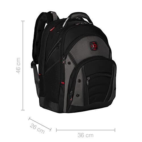 600635 SYNERGY 16"Laptop Backpack,Padded Laptop Compartment, Black/Grey,Zipper eBay