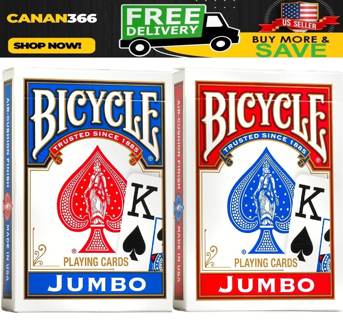 Bicycle Playing Cards Bicycle Jumbo Playing Cards 12 Pack Red