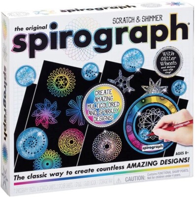 THE ORIGINAL SPIROGRAPH - SCRATCH AND SHIMMER SET - CREATE AMAZING DESIGNS - NEU
