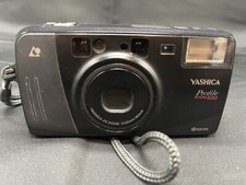Kyocera Yashica Profile Zoom 200 Camera compact film flash case vintage Works