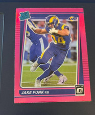 Jake Funk 2021 Optic Rated Rookie Pink Prizm #295 Maryland Jaguars Rams RC