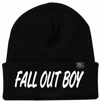 Okstar Fall Out Boy Embroidery Black Beanie One Size