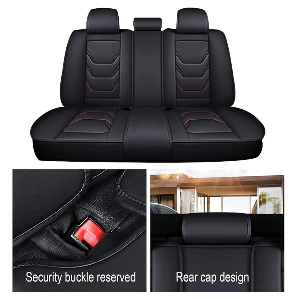 Full Surround Set For Toyota Car 5-Seat Cover Luxury  Leather Cushion Covers USA Foto 2 de 4