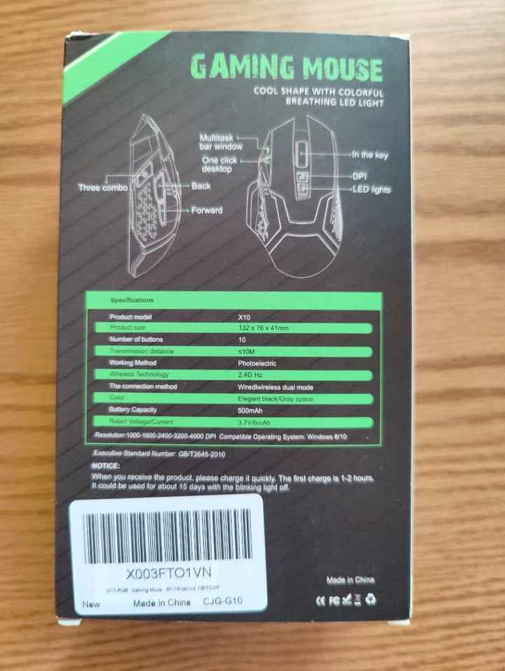 Wired Mouse Optical Gaming Mouse RGB Light for PC/Mac - Image 3 of 4