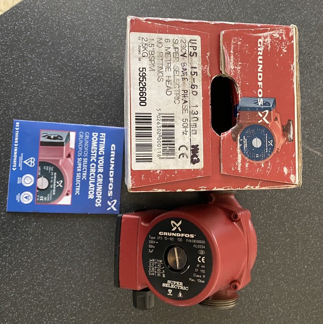 Grundfos Super Selectric Mk3 UPS 15-60 130 6m Head Pump 59526600 for ...