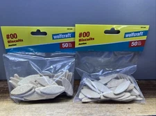 NOS! (2) 50 PACKS WOLFCRAFT #00 BISCUITS, #2921405