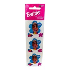 Sealed vintage 1998 SandyLion Barbie Doll stickers Barbie holding sunglasses