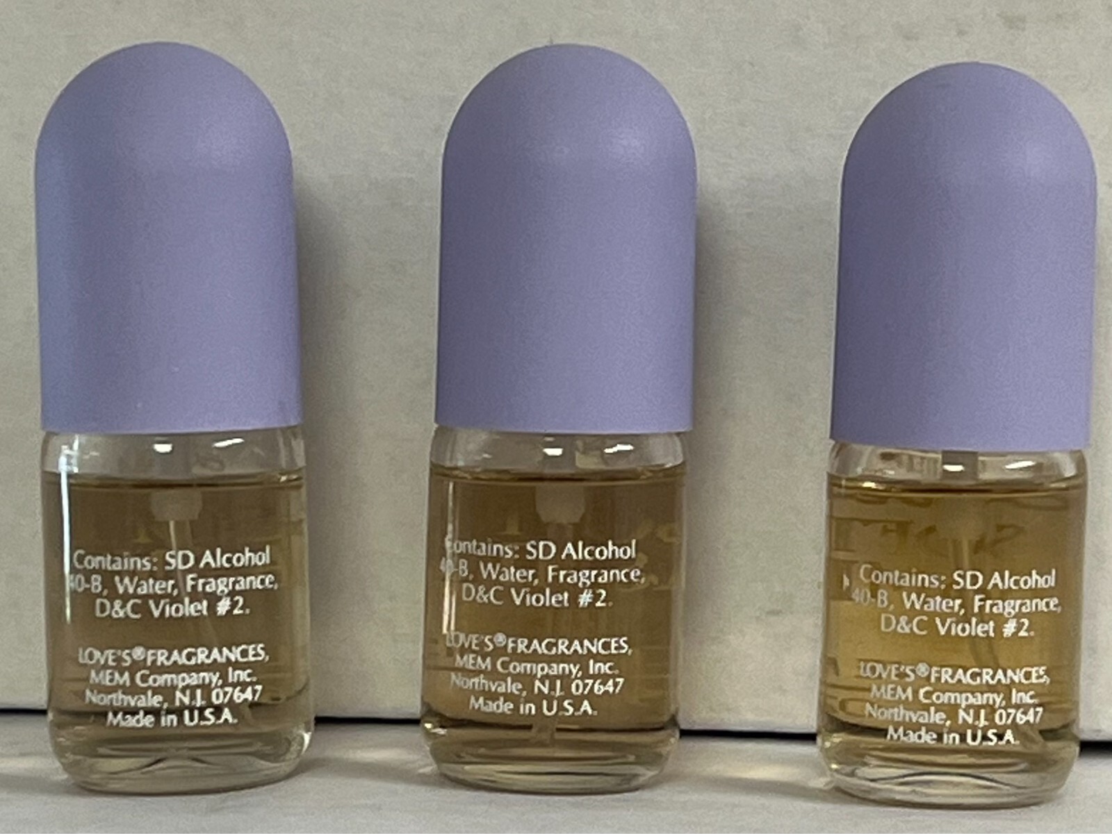 3 bottles Love's Soft Jasmin cologne mist .69 fl oz rare 5 by MEM Co