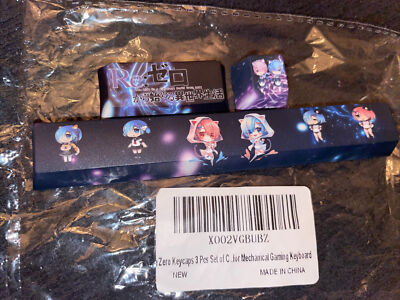 RE:ZERO 3 Piece Custom Keycap Rem PBT For Cherry Mechanical Keyboard