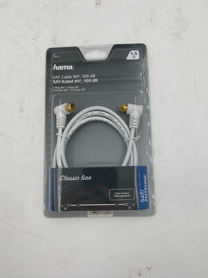 hama - SAT Kabel 90°, 100 dB - 1,5m Classic line