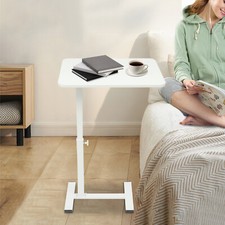 Bedside Table Adjustable Hospital Home Use Bed Table Rolling Laptop Table