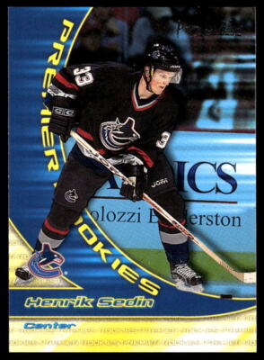 2000-01 Topps Premier Plus #PR2 Henrik Sedin Vancouver Canucks HOF