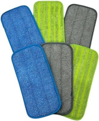 6 Pack Reusable Mop Pads Compatible with Swiffer Wet Jet Mop-  Wet Pads Refill