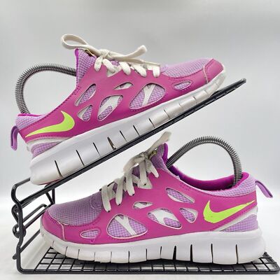 NIKE FREE RUN PINK TRAINERS SIZE UK MESH GYM RUNNING GREEN 477701-503  UK