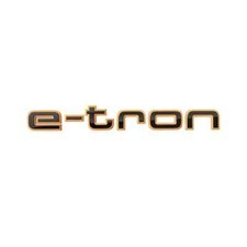 Original Audi E-Tron Letras Logo Emblema Autoadhesivo Naranja Negro