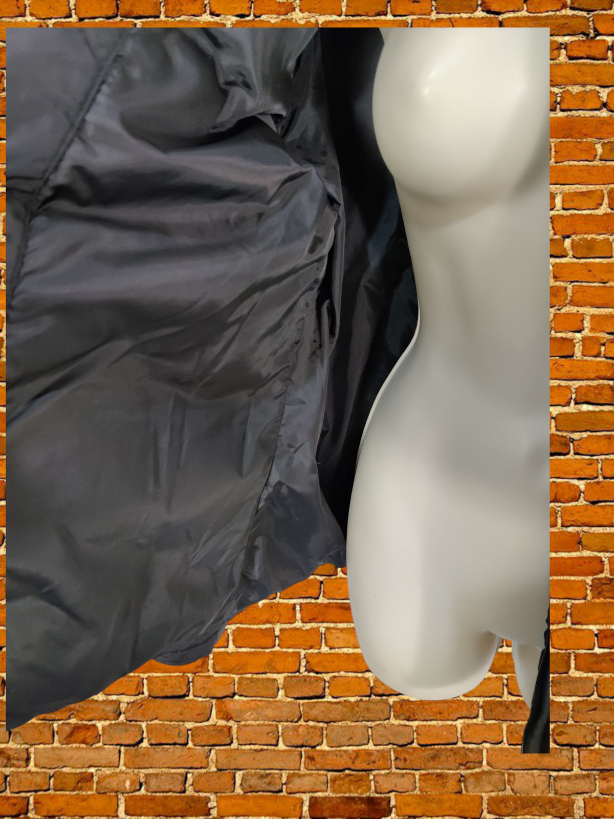 WOMENS GUESS SIZE UK LARGE BLACK DOWN FEATHER PADDED ZIP UP PUFFER JACKET COAT image 4