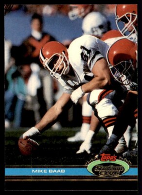 1991 TOPPS STADIUM CLUB FOOTBALL CARD CLEVELAND BROWNS #31 MIKE BAAB