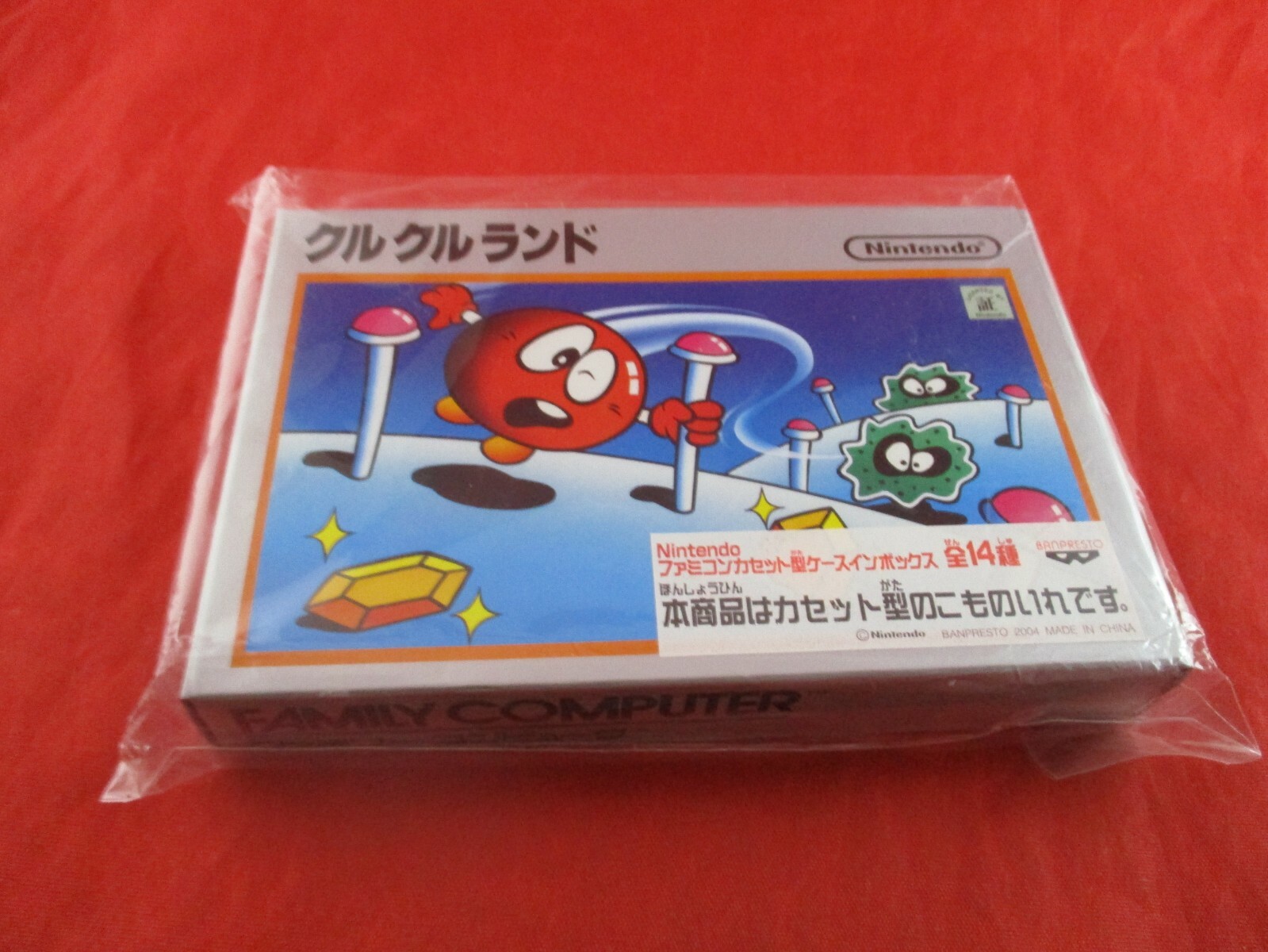 Clu Clu Land Nintendo Famicom (NES) Collectible Storage Case Box Banpresto 