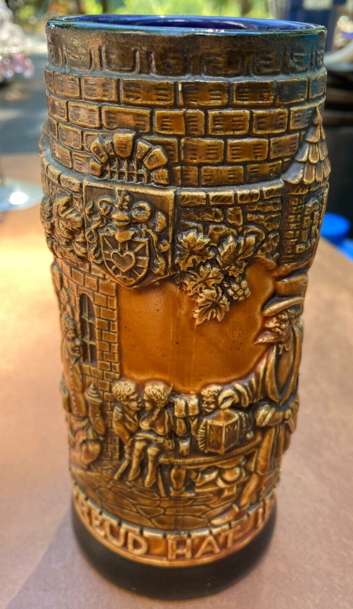 German Beer Stein “Auch Die Freud Hat Ihre Zeit” 