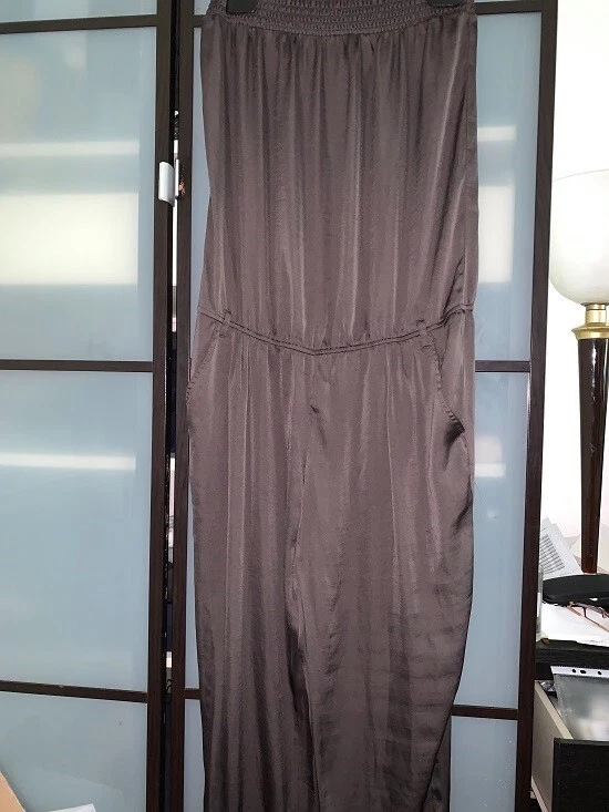 COMBINAISON PANTALON BUSTIER CAMAIEU TAILLE 40 COULEUR GRIS ANTHRACITE - Photo 1/4