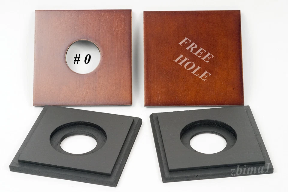 ZMSTAIRS 1 Lens Board 4x4" for Gundlach 4x5 View Camera, made of Plywood Birch/free hole