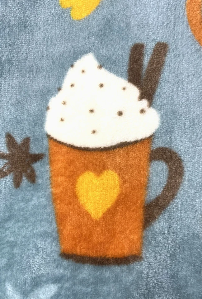 Cobertor macio de pelúcia quente e aconchegante multicolorido grãos âmbar tamanho 50 x 70 novo com etiquetas - Imagem 2 de 4