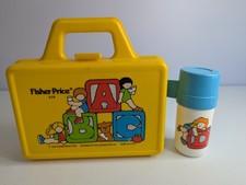 Vintage Fisher Price 1979 ABC Lunch Box 638 With Thermos Children Soup School