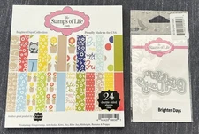 The Stamps of Life BRIGHTER DAYS Card Stock Pad & Die Card Making Scrapbooking
