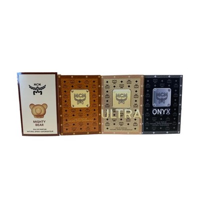 MCM 4 Piece Perfume Samples Bear, EDP,  Onyx, Ultra 1.5ml Each