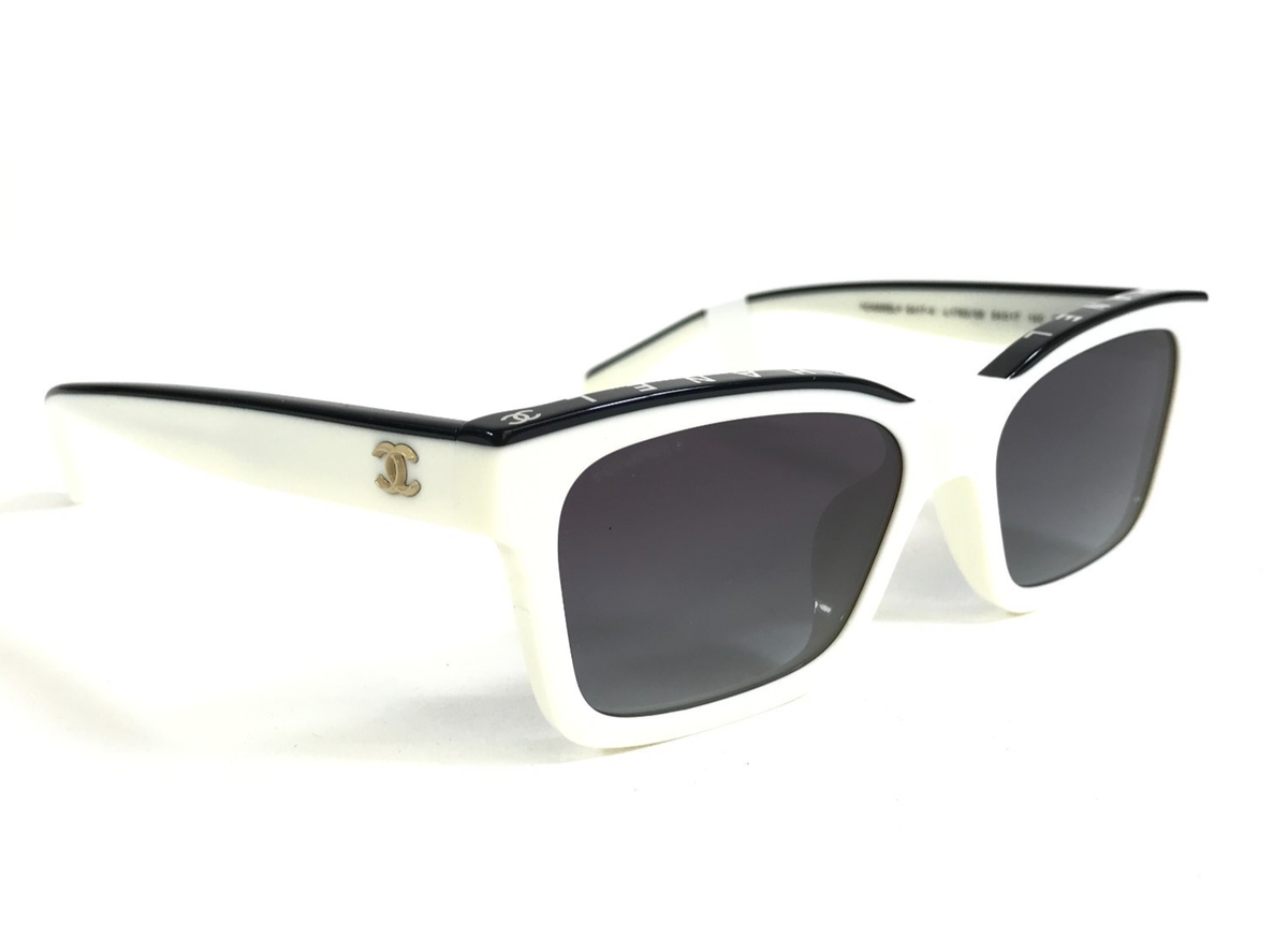 Chanel Sunglasses 5417-A c.1763/S6 White Black Cat Eye with  display picture 2