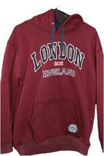 Men's Amazing London Sweatshirt London England Size XL Hooded Sweatshirt Maroon