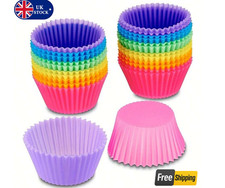 Durable Silicone Muffin Molds Reusable Non-Stick Cupcake Cases for Baking