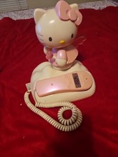 Vintage Sanrio Hello Kitty Angel Caller ID Telephone Pink Corded Landline Phone