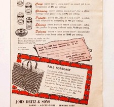 1957 John Dritz Yarns & Accessories Advertisement Crafts Sewing Supply DWJJ6